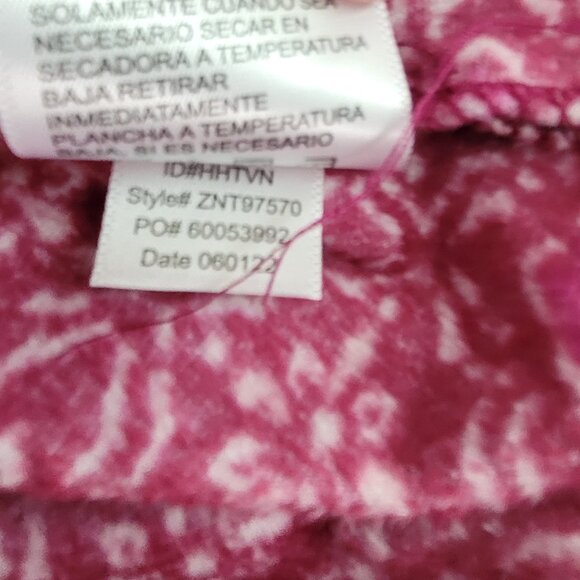 NAUTICA Pajama Set Women's XL Berry Fleece Top & Pants Pockets Drawstring - Picture 4 of 14